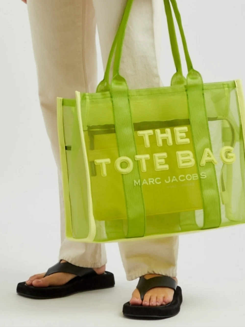 Marc Jacobs Lime Mesh Medium Tote - Picture 5 of 12